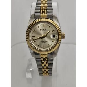 NEW Dufonte by Lucien Piccard Ladies Quartz Watch Presidential Style Fluted Bezl